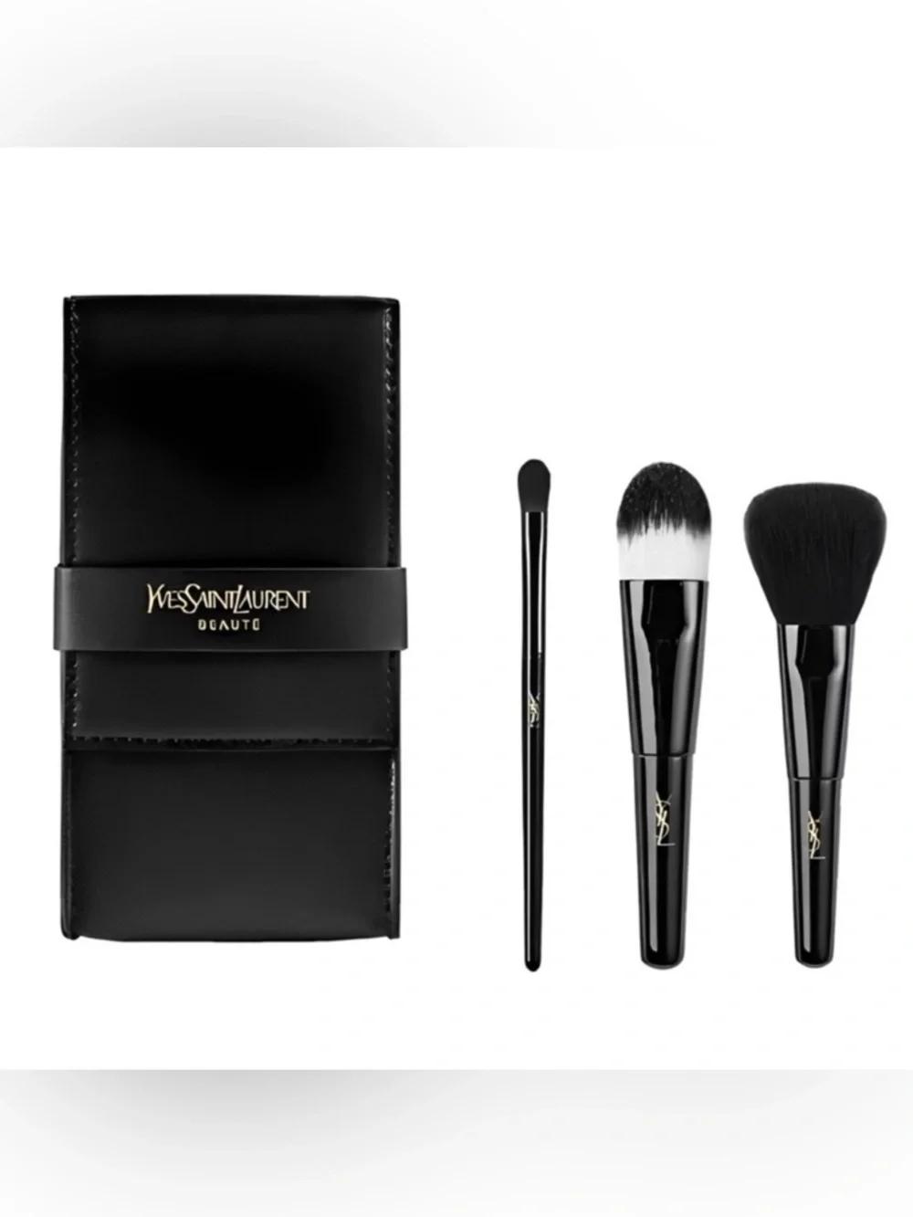 Yves Saint Laurent Black and White Professional Brush Set with Case